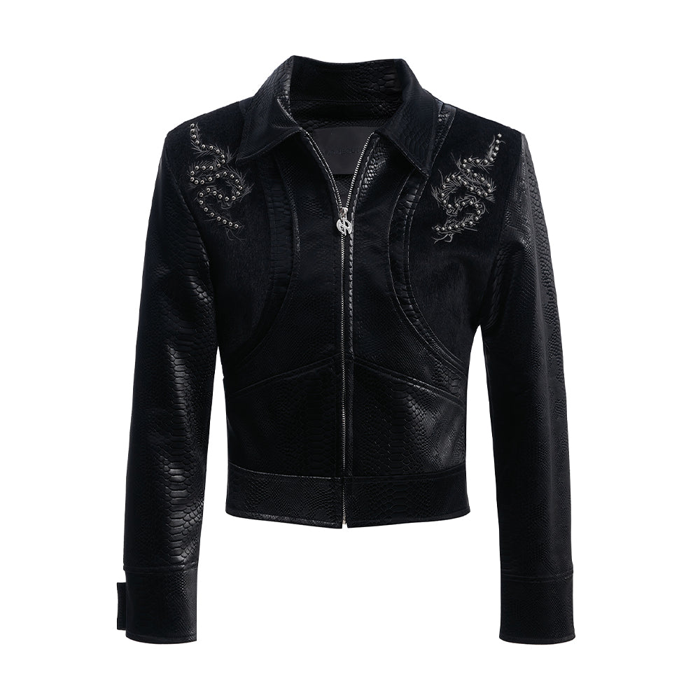 Dragon Patch | Leather Jacket - Santo 