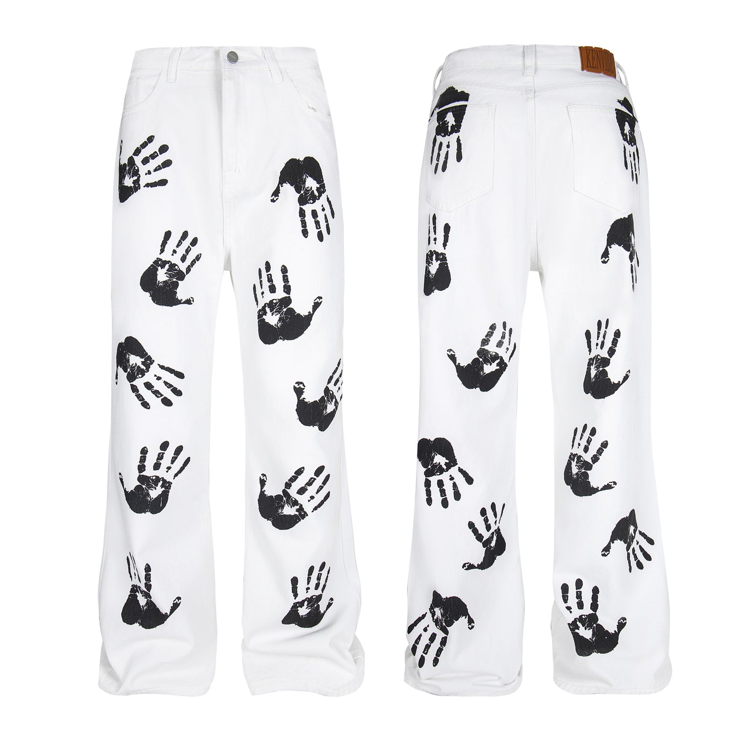 Handprint Graphic | White Street Jeans - Santo 