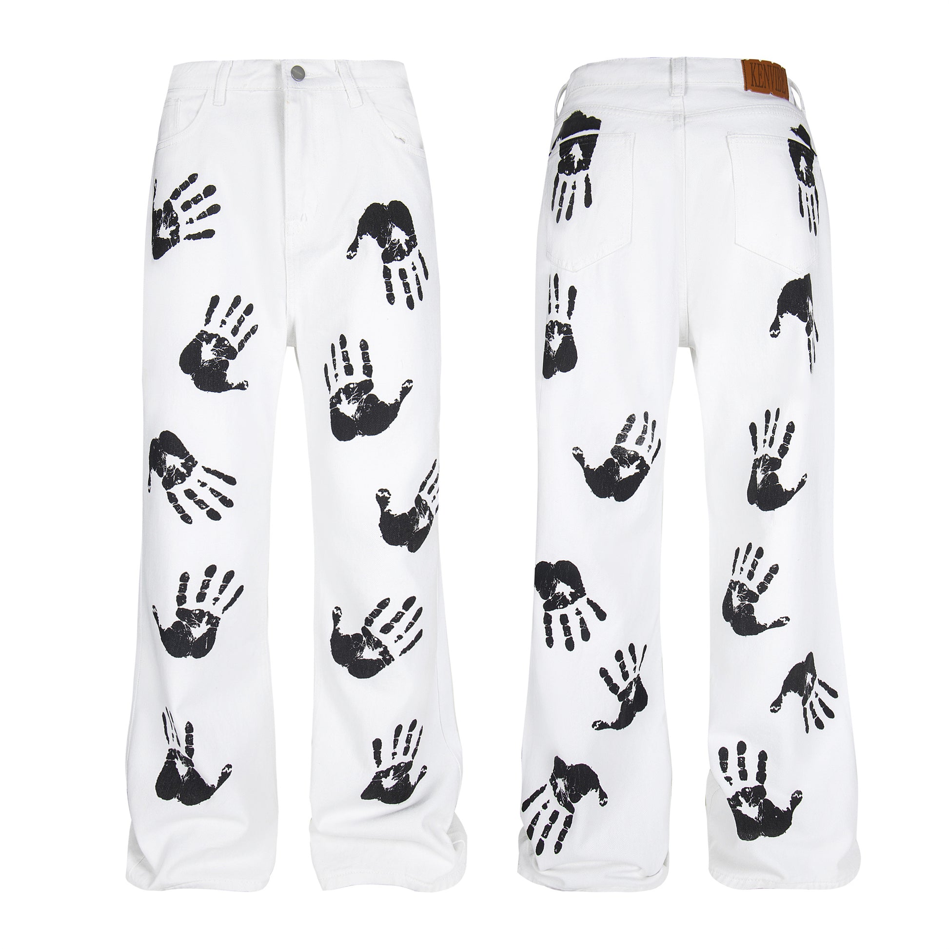 Handprint Graphic | White Street Jeans - Santo 