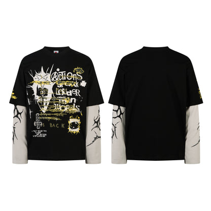 Street Graffiti Style | Layered Sweatshirt - Santo 