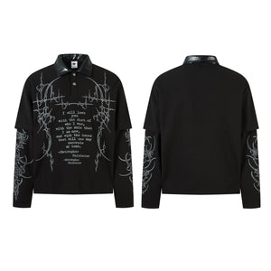 Dark Verse Graphic | Layered Sweatshirt - Santo 