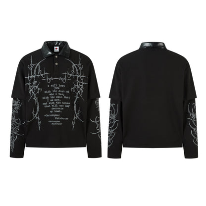 Dark Verse Graphic | Layered Sweatshirt - Santo 