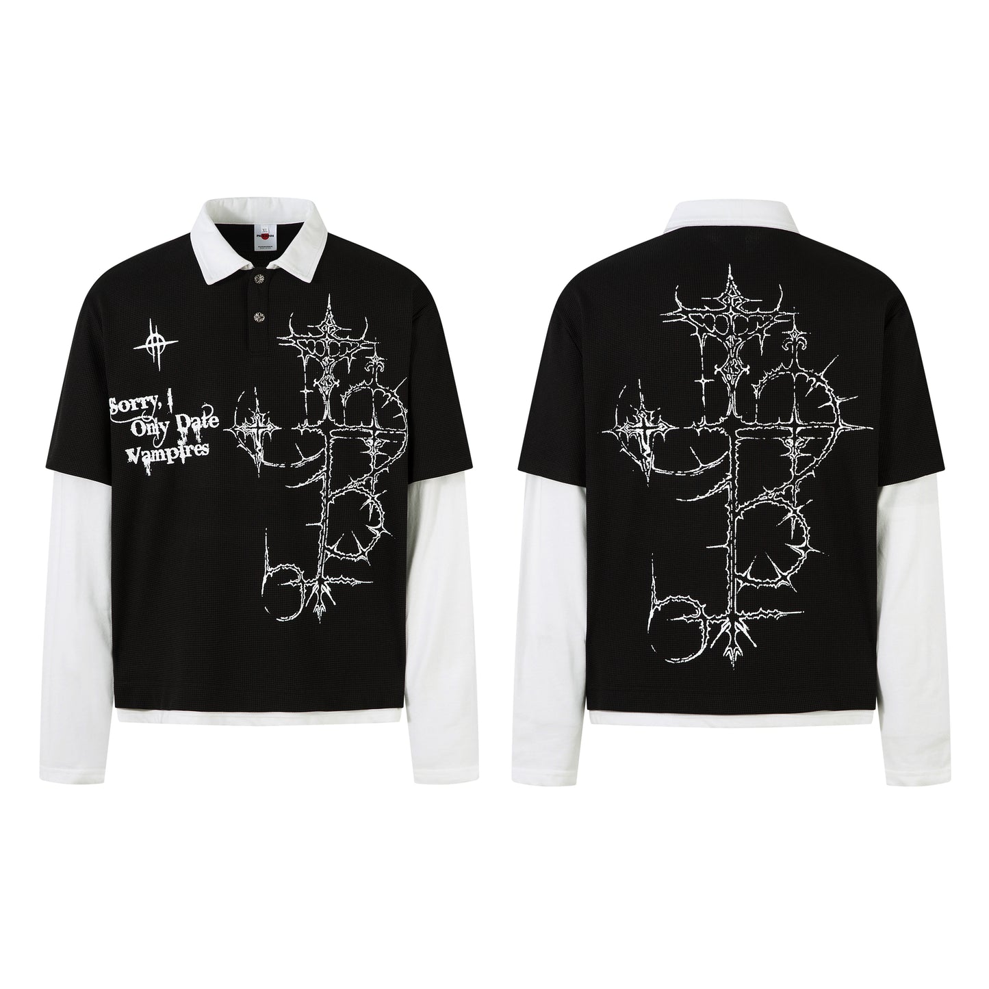Vampire Graphic Design | Layered Sweatshirt - Santo 