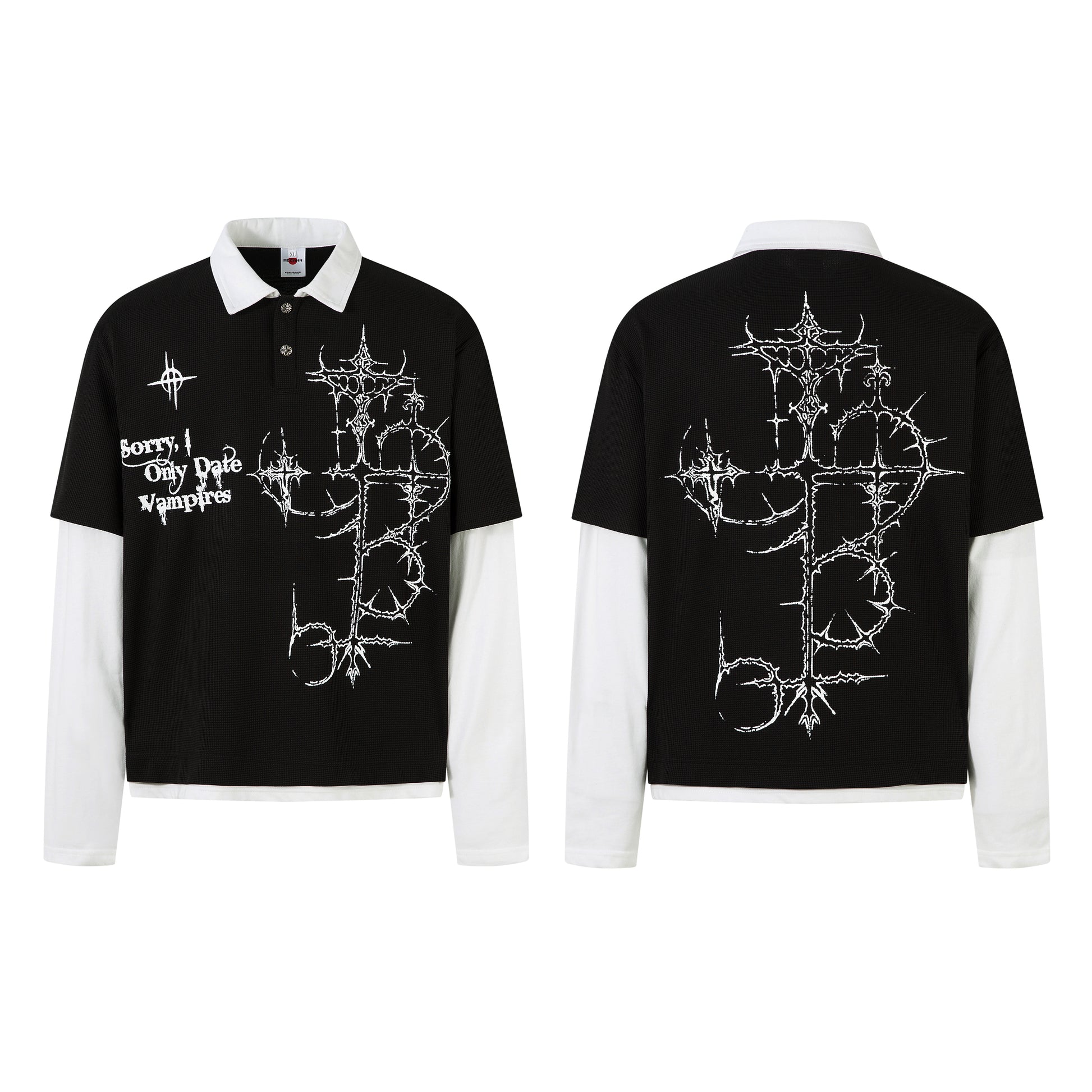 Vampire Graphic Design | Layered Sweatshirt - Santo 