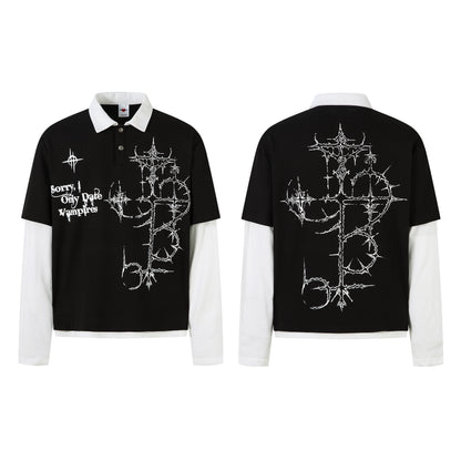 Vampire Graphic Design | Layered Sweatshirt - Santo 
