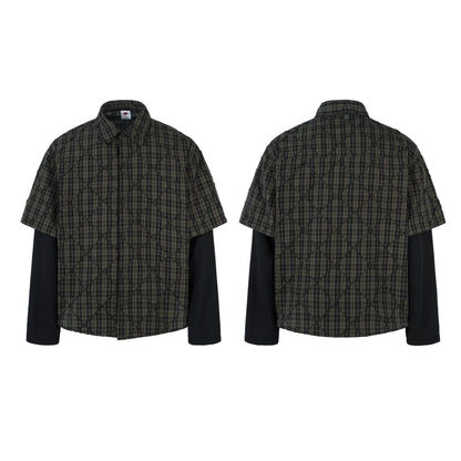 Layered Plaid Shirt | Street Sweatshirt - Santo 