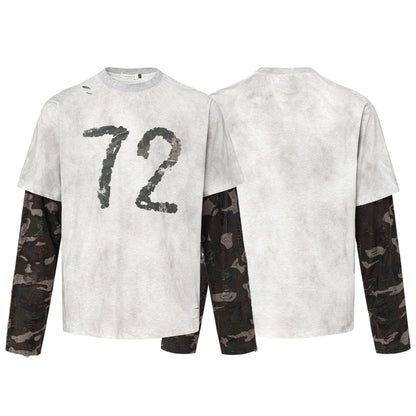 Camo Layered 72 Print | Vintage Sweatshirt - Santo 