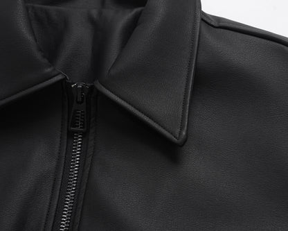 Black Essential | Faux Leather Jacket - Santo 