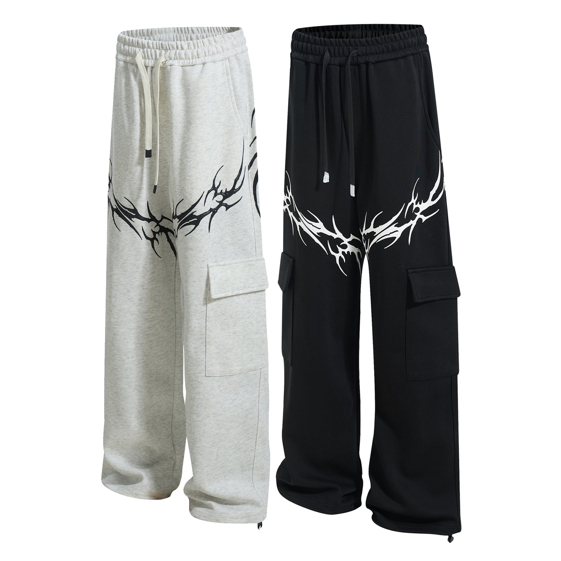 Barbed Flame Print | Graphic Sweatpants - Santo 