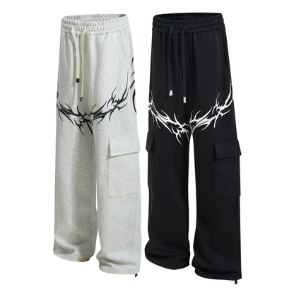 Barbed Flame Print | Graphic Sweatpants - Santo 