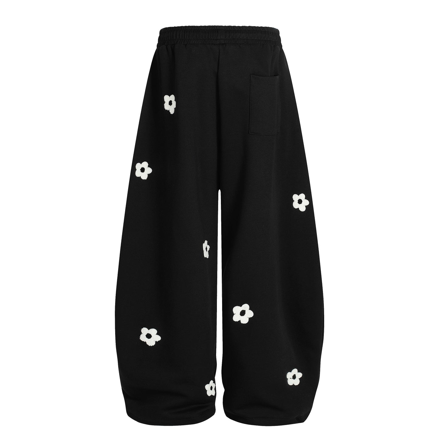 Petal Pockets | Floral Fleece Wide-Leg Pants