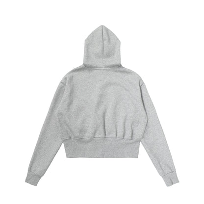 CrossCharm | Gothic Zip Hoodie with Leopard Lining