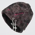 Retro Wasteland Style Distressed Knit | Hanging Charm Beanie