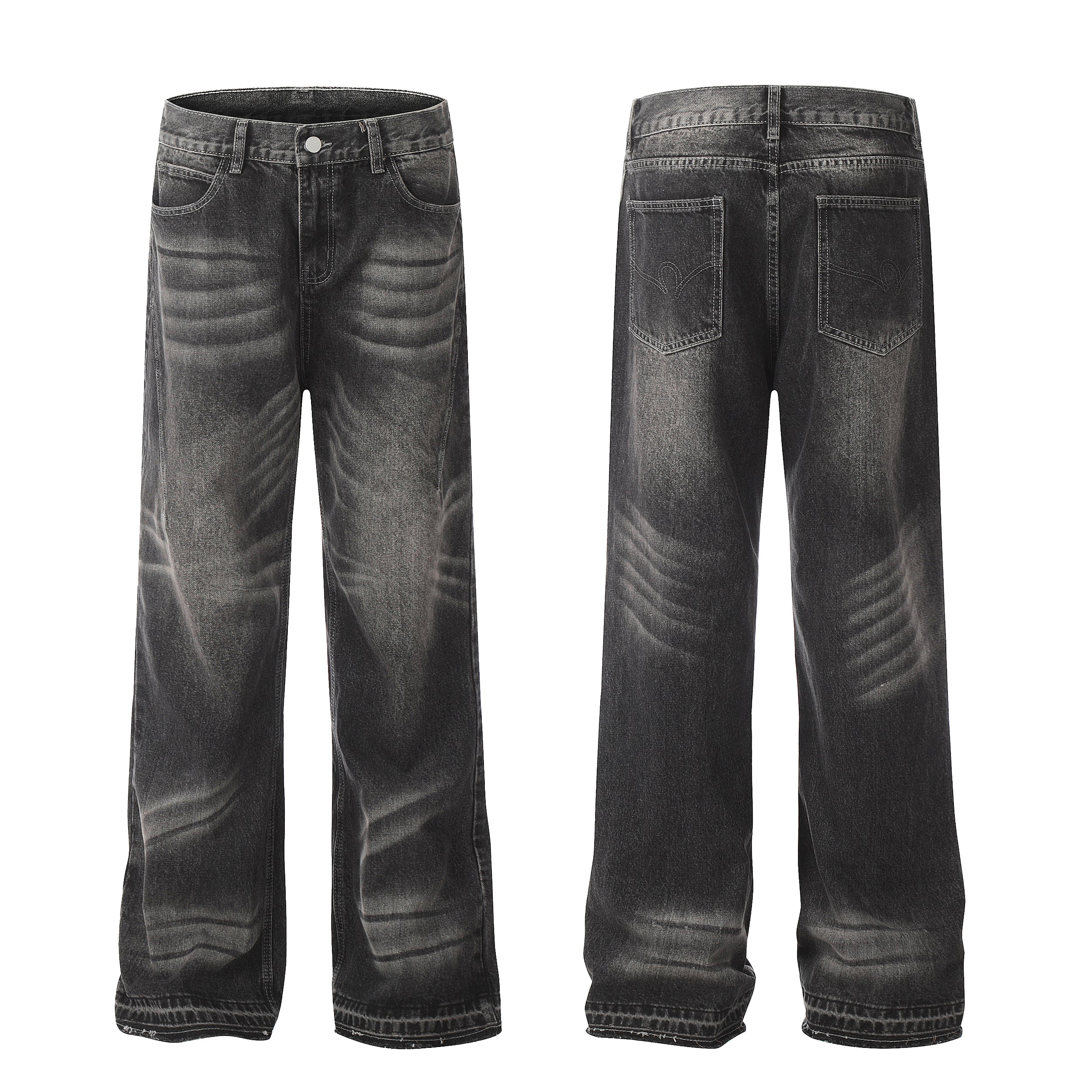 Urban Fade | Jeans a gamba larga con effetto distressed