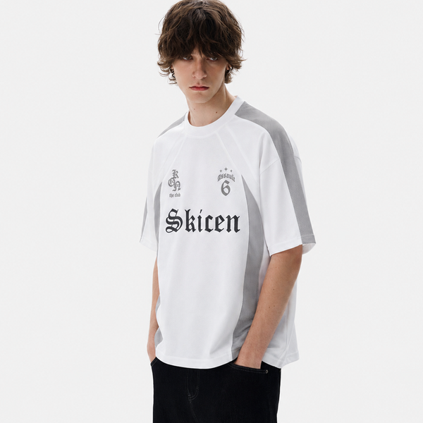 Gothic Font Jersey Street Loose T-Shirt – Santo