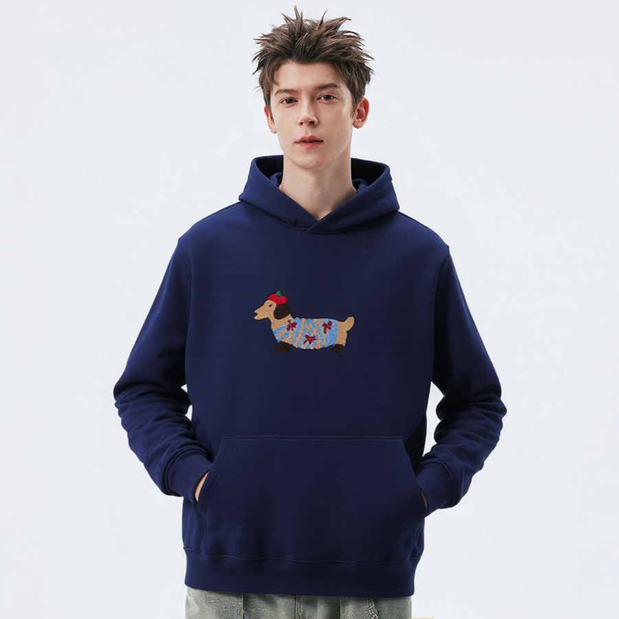 Paws & Threads | Übergroßer Hoodie mit Stickerei
