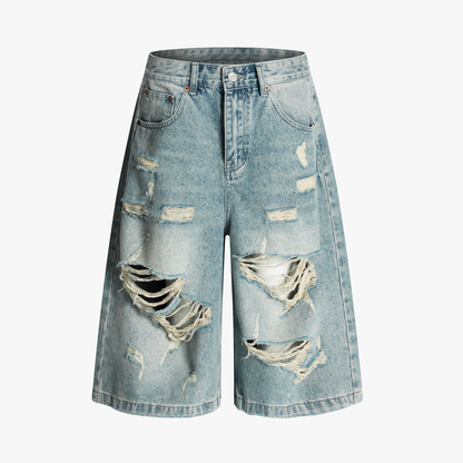 Starlight | Streetwear Star Print Denim Shorts