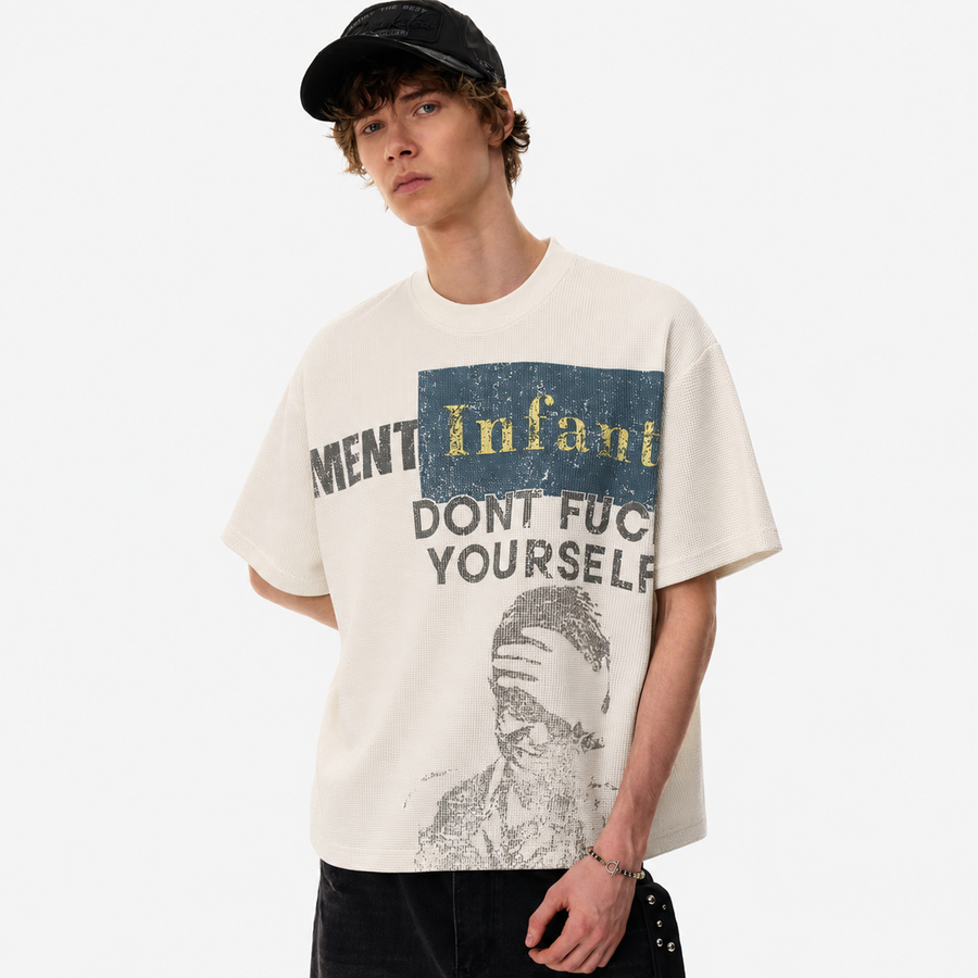 DON'T F*CK YOURSELF TRYING TO COPY ME | Graphic Waffle T-Shirt
