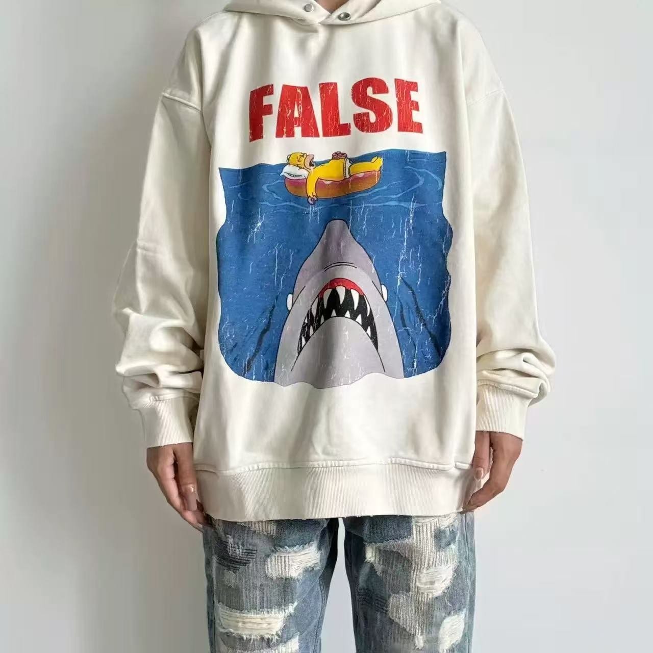 Shark Graphic | Washed Hoodie