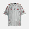 Men's Oversized Faux Leather Soccer Jersey