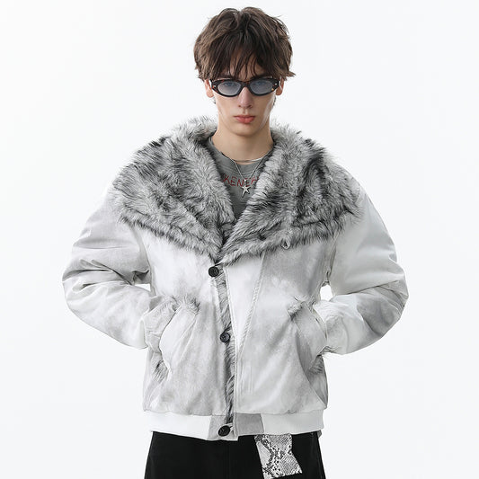 Faux-Fur Panel | Asymmetric Winter Jacket