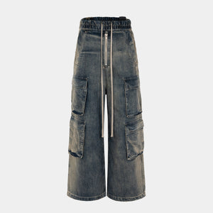 Wide Leg Multi-Pocket Straight | Loose Jeans - Santo 