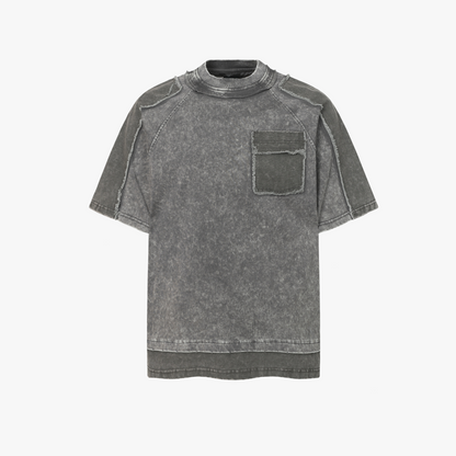 Exposed Seam Washed T Shirt