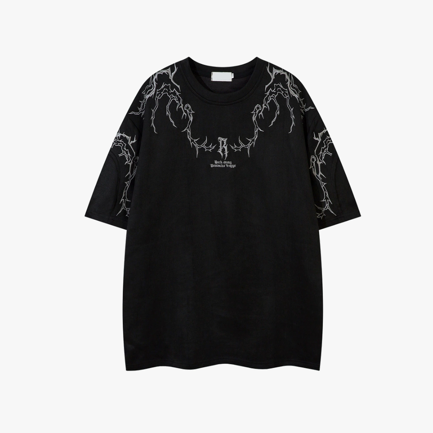Thorn Embroidery Suede T-Shirt