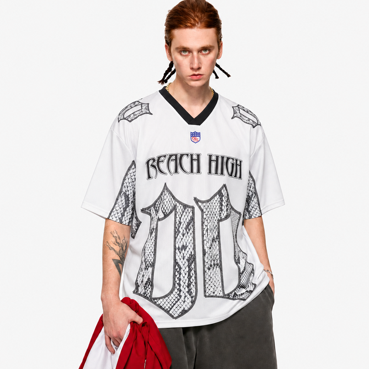 Jersey Style Snake Print T-Shirt