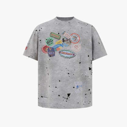 Retro Ink Splash T-Shirt