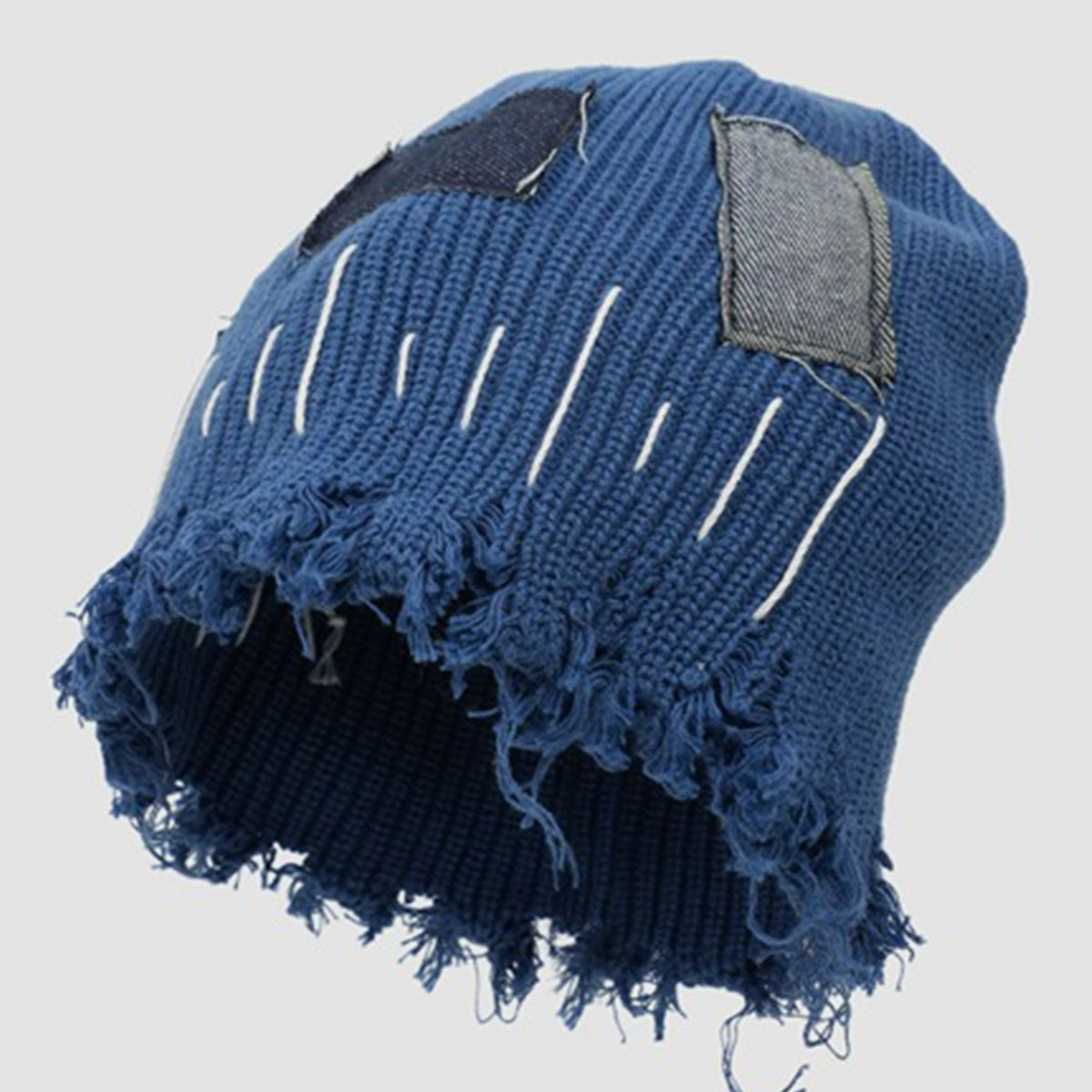 Distressed Denim | Patchwork Beanie