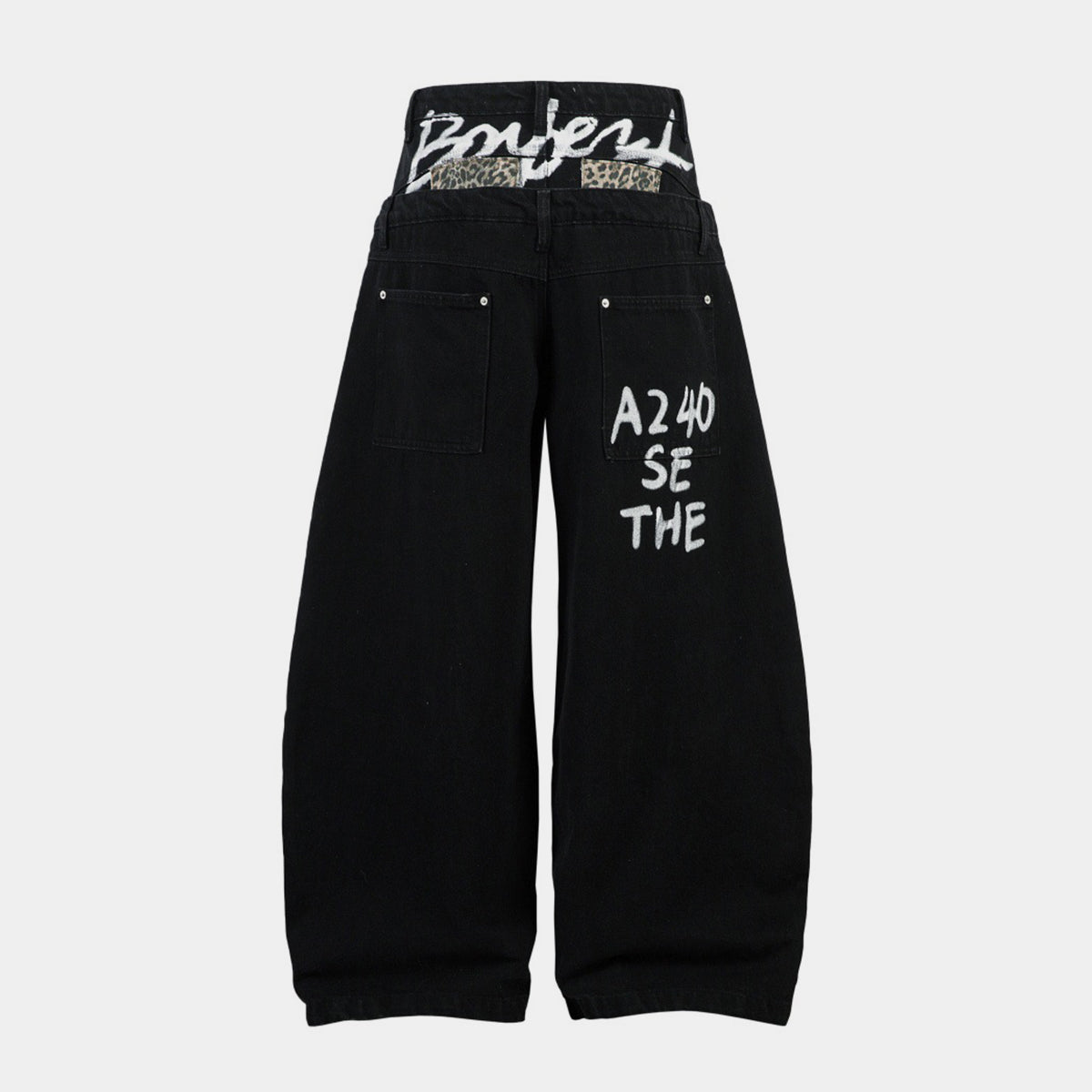 Leopard Graffiti | Patch Jeans Pants