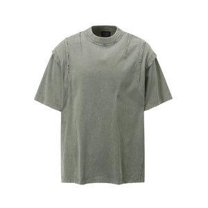 Layered Stitching | Washed T-Shirt - Santo 