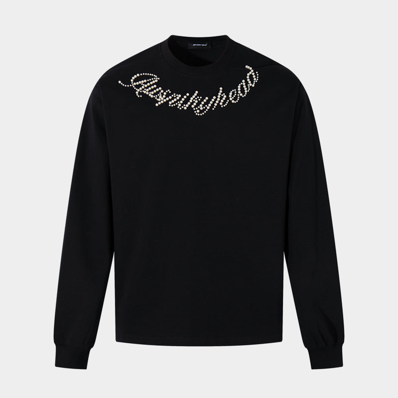 Pearl Letter | Long Sleeve T-Shirt - Santo 