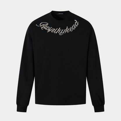 Pearl Letter | Long Sleeve T-Shirt - Santo 