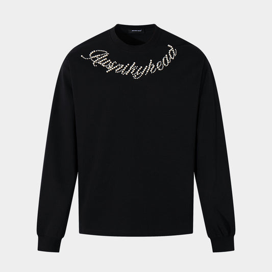 Pearl Letter | Long Sleeve T-Shirt - Santo 