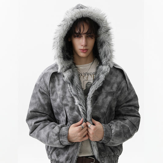 Distressed Washed | Hooded Oversized Jacket