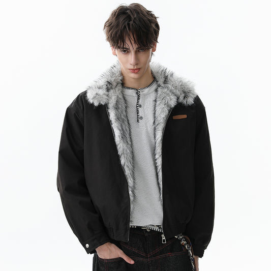 Veste d'hiver Furry Fright | Broderie squelette