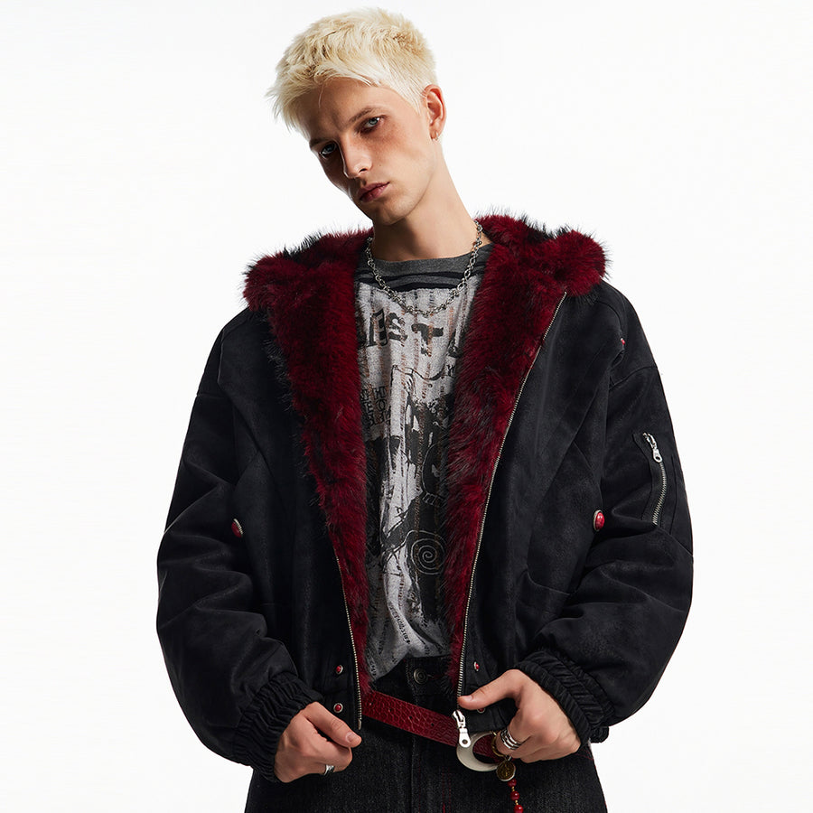 Dark Contrast | Hooded Winter Jacket