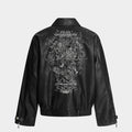 Retro Motorcycle Streetwear Coat | Embroidered Leather Jacket - Santo 