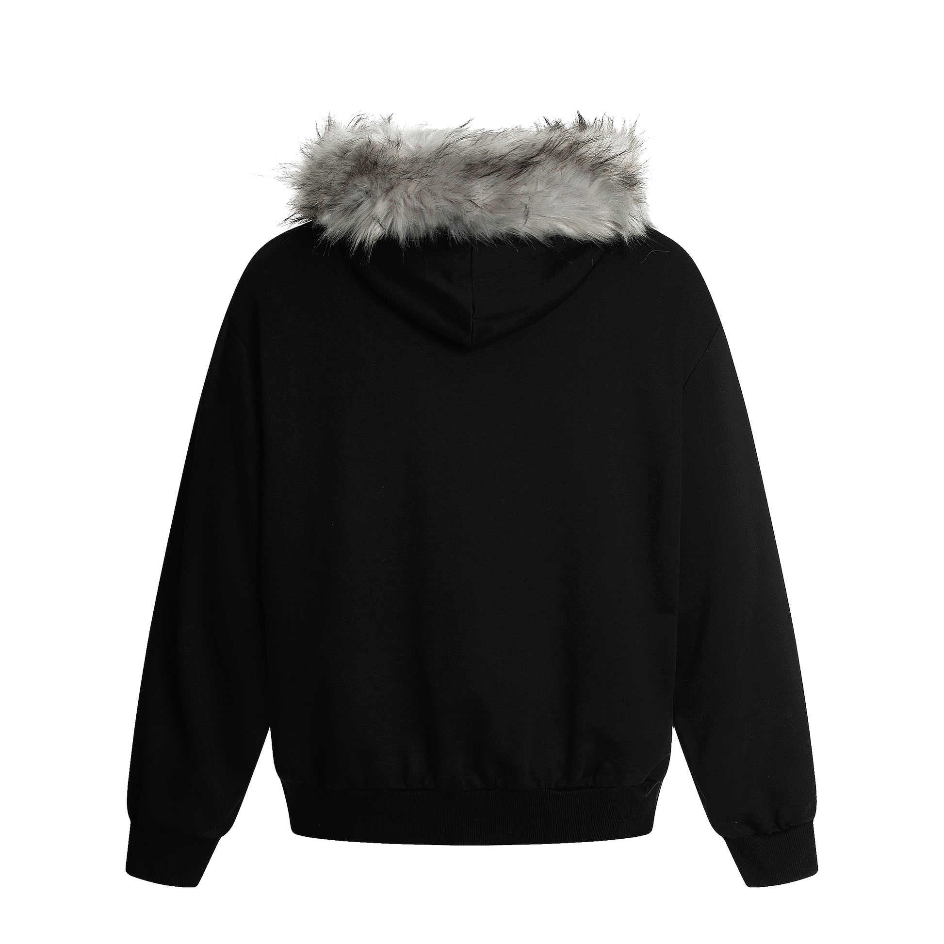 Gothic Fur Collar | Zip Up Hoodie - Santo 