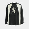 Lightning Graphic Sweatshirt | Contrast Stitch Long Sleeve Top