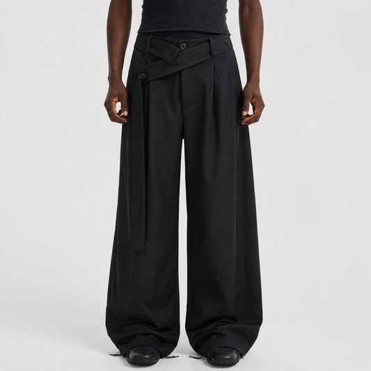 Pleated Belted Machete Track Pants
