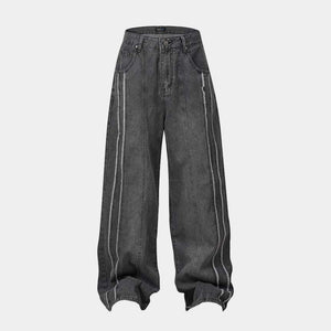 Washed Distressed Raw Edge | Baggy Jeans - Santo 