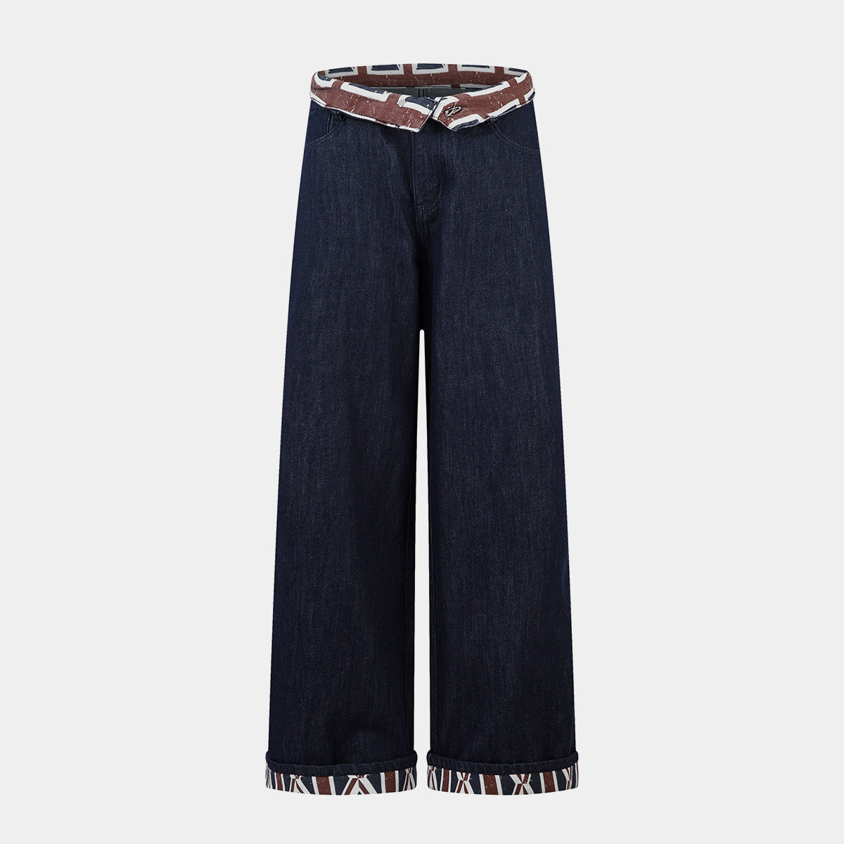 Retro Spliced Streetwear Denim | Y2K Wide Leg Baggy Jeans - Santo 