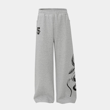 Snake Print | Baggy Sweatpants - Santo 