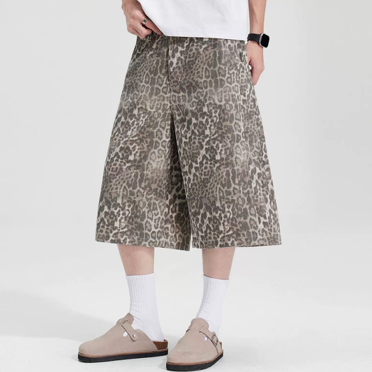 Vintage Leopard Cargo Shorts - Santo 