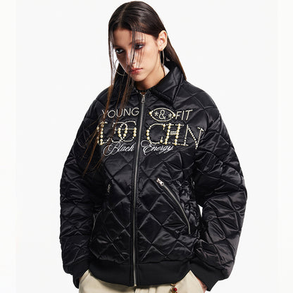 Pearl Lettered | Quilted Padded Jacket