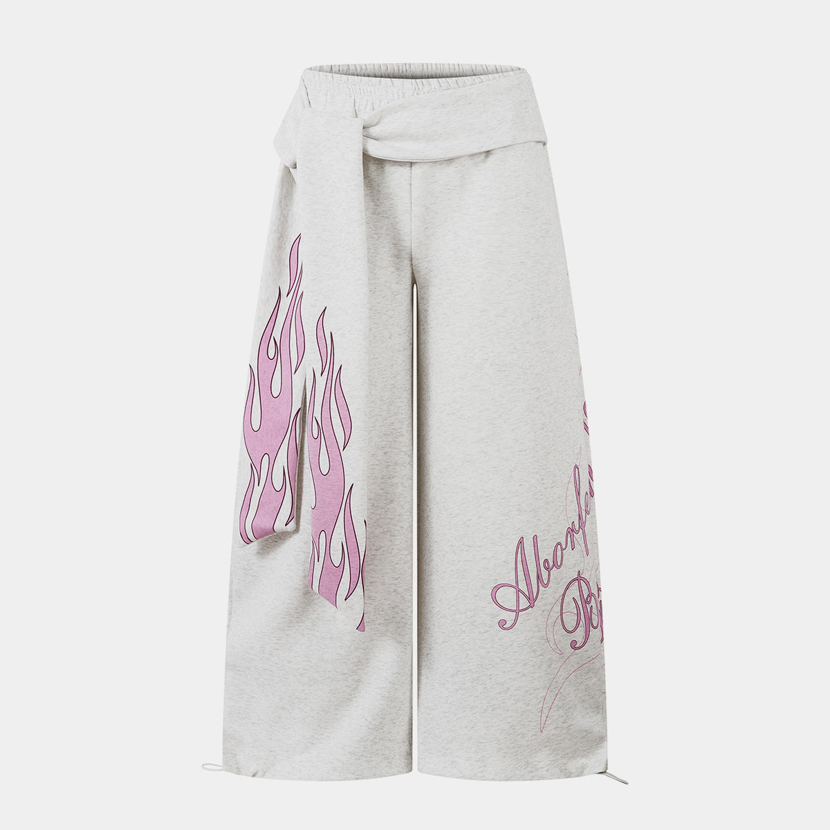 Flame Print Sweatpants | Baggy Streetwear Trousers - Santo 