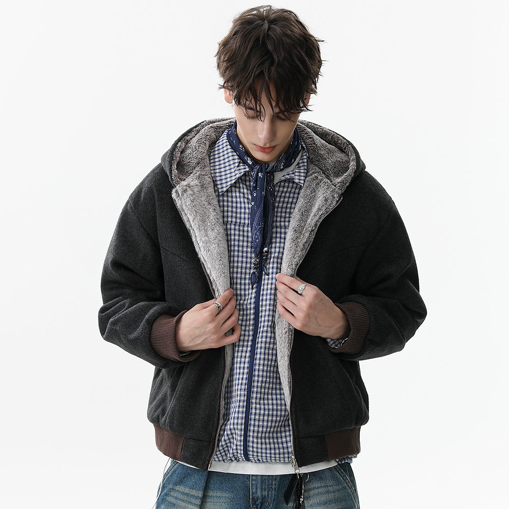 Reversible Plush | Hooded Winter Jacket